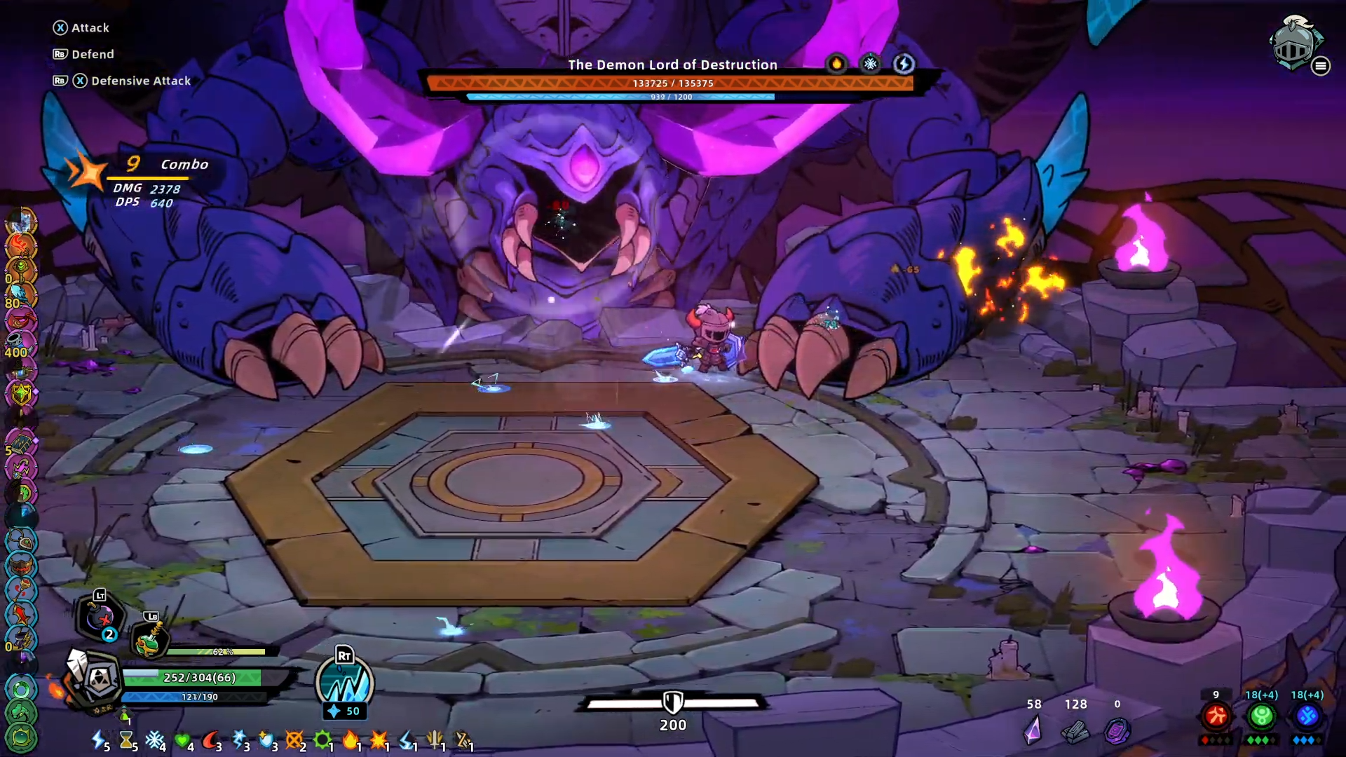 Lost Castle 2のラスボス、Demon Lord of Destructionらしき変身後の形態との戦闘