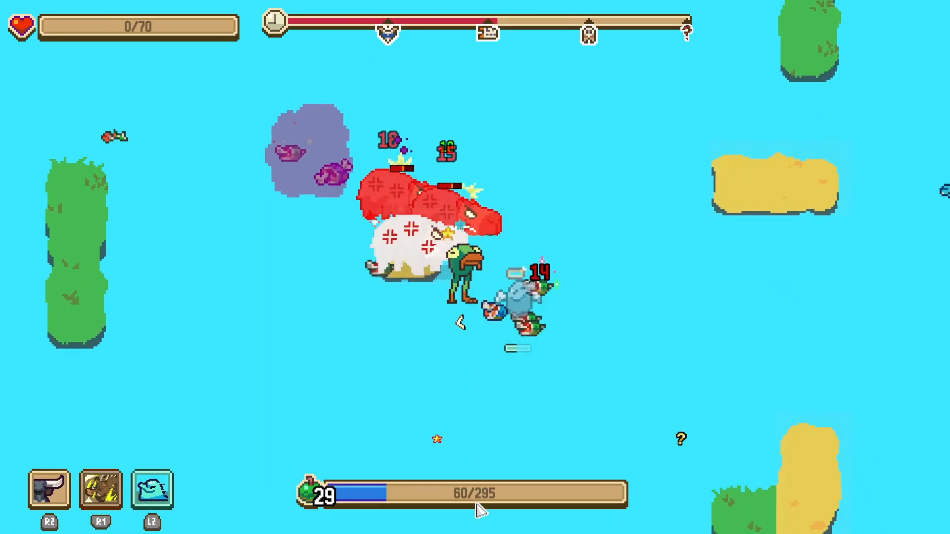 Everything is Crab初回プレイでカピバラに敗北したゲームオーバー画面