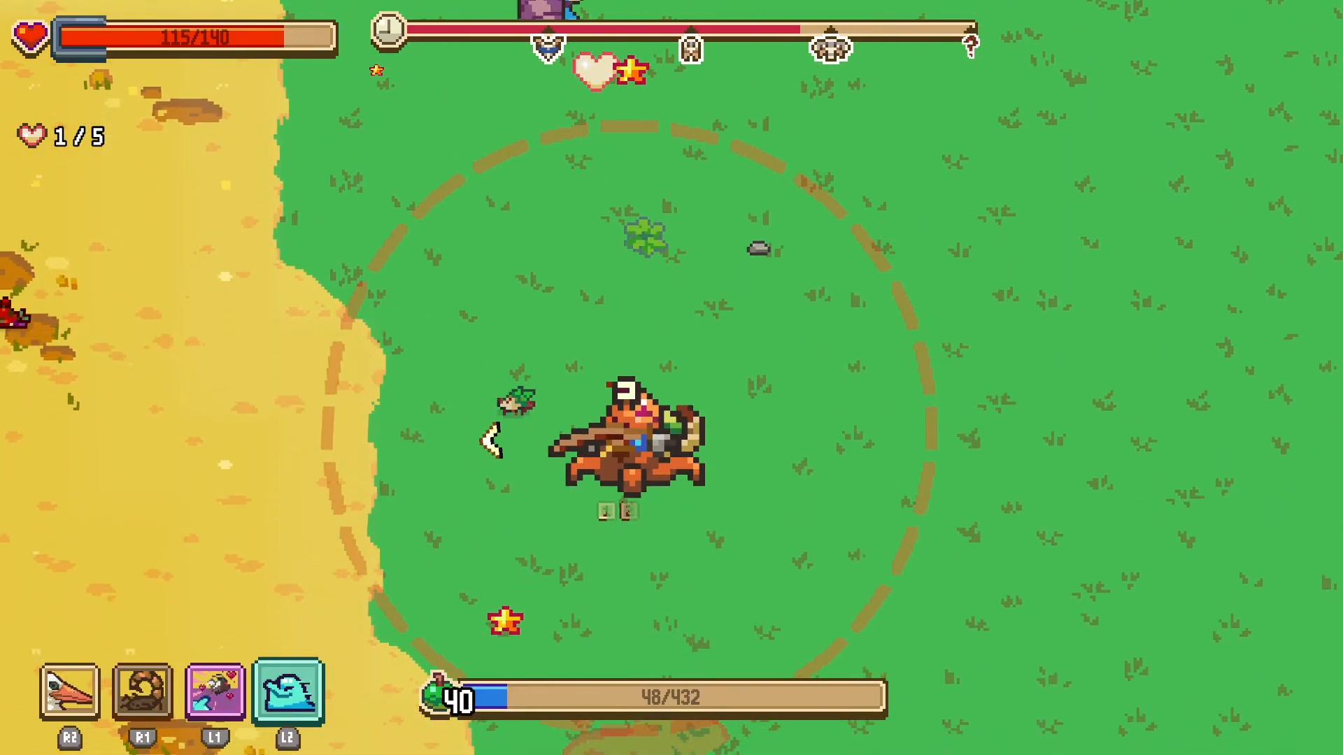 Everything is Crabで目玉が増えて見た目がさらに異形になったプレイヤー